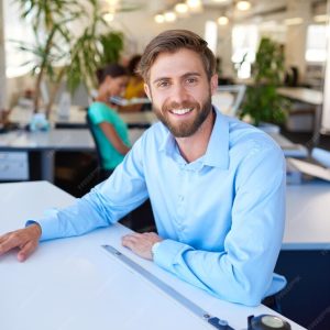 portrait-ruler-man-office-designer-drafting-table-architecture-confident-professional-proud-design-person-with-desk-drawing-smile-real-estate-creative-canada_590464-480148